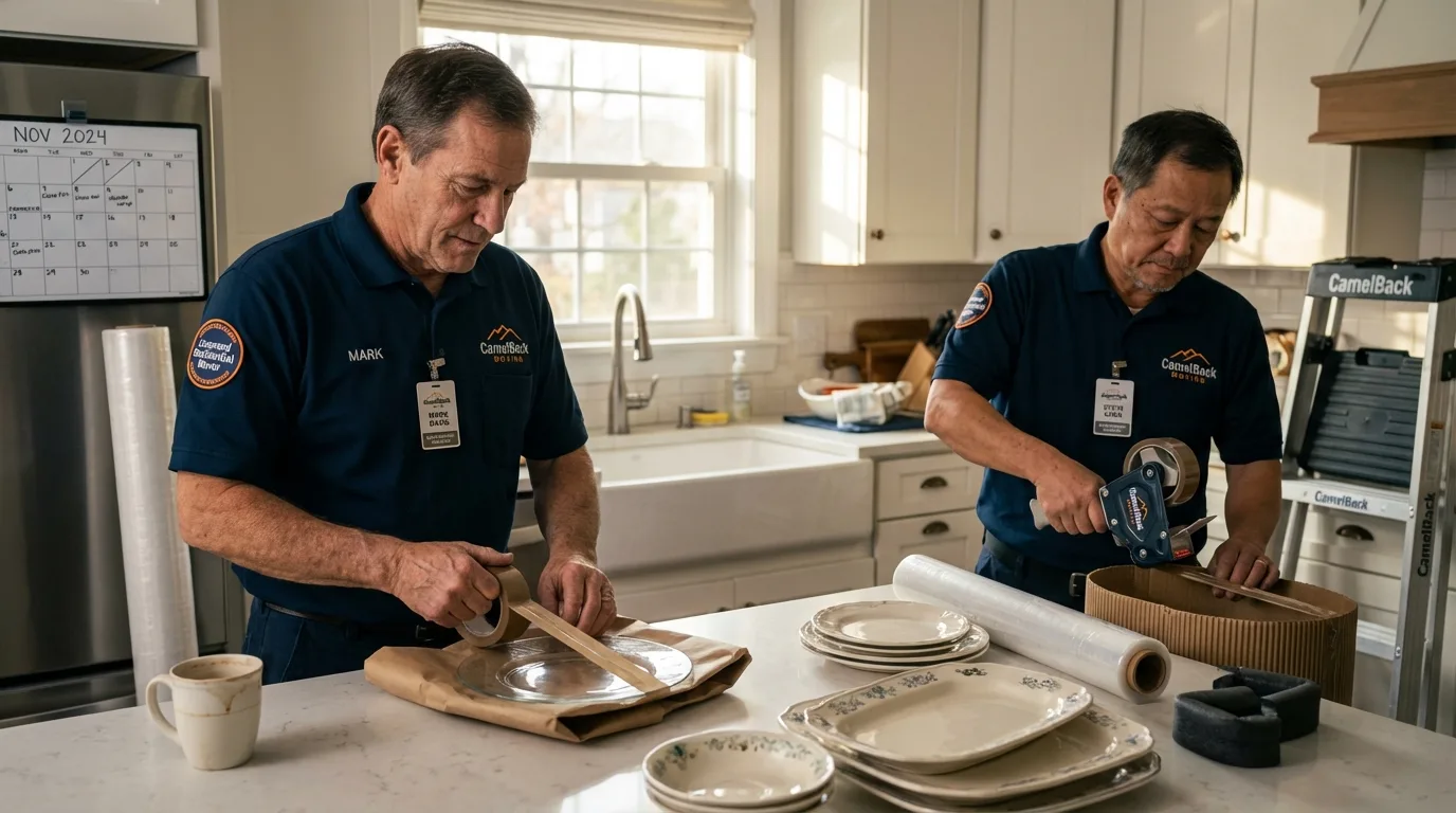 Professional crew packing kitchen dishware in Forest Grove, OR